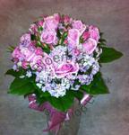 Wedding Bouquet of Roses and Wax Flower - CODE 7116